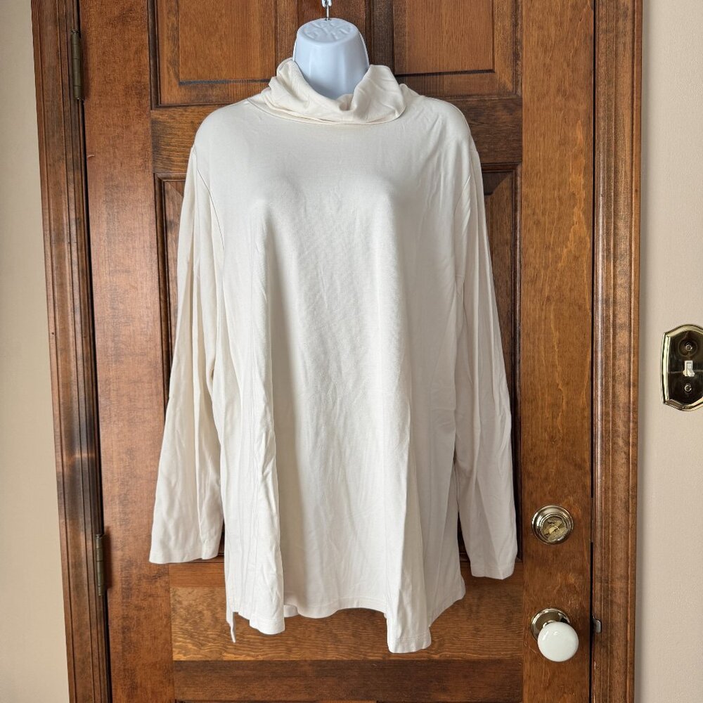 Isaac Mizrahi Live! Ivory Turtleneck Tunic Size 3X